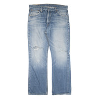 LEVI'S 507 Jeans Distressed Mens Blue Regular Straight W36 L32