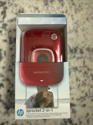 HP Photo Printer & Instant Camera Sprocket 2 In 1  2x3 Photos Red - Sealed New