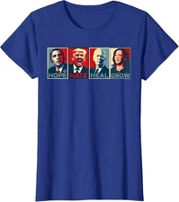 Hope Hate Heal Grow Presidential Timeline Ladies' Crewneck T-Shirt