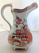 VTG Ironstone China Imari Style Polychrome Pitcher 8x4.5"