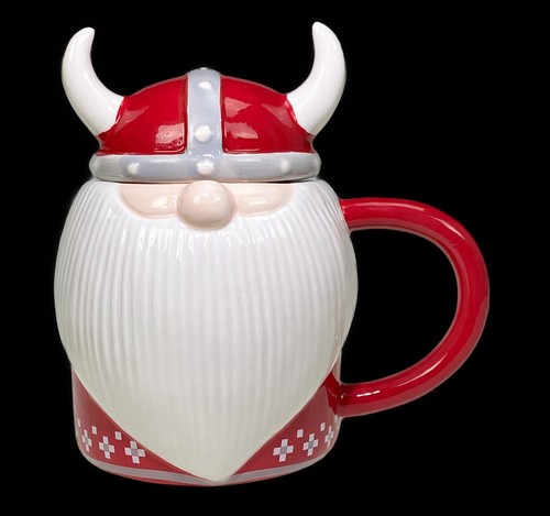 World Market Viking Troll Cup with Lid Ceramic Large Mug 16oz - Picture 2 of 6