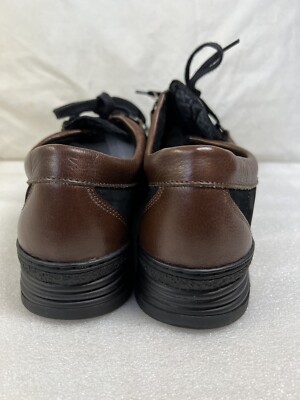 MEPHISTO AIR-RELAX TRAMPOLINS BLACK BROWN LEATHER WALKING SHOES