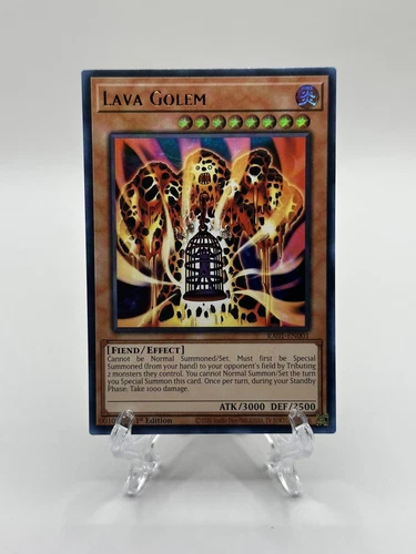 🔥Yugioh TCG-Lava Golem-RA01-EN001-1st Edition-Ultra Rare-M/NM!🔥