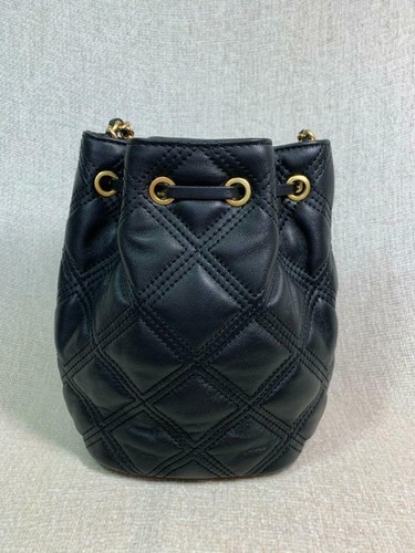 NEW Tory Burch Soft Fleming Mini Black Bucket Tote/Crossbody Bag/Shoulder Bag - Picture 4 of 12