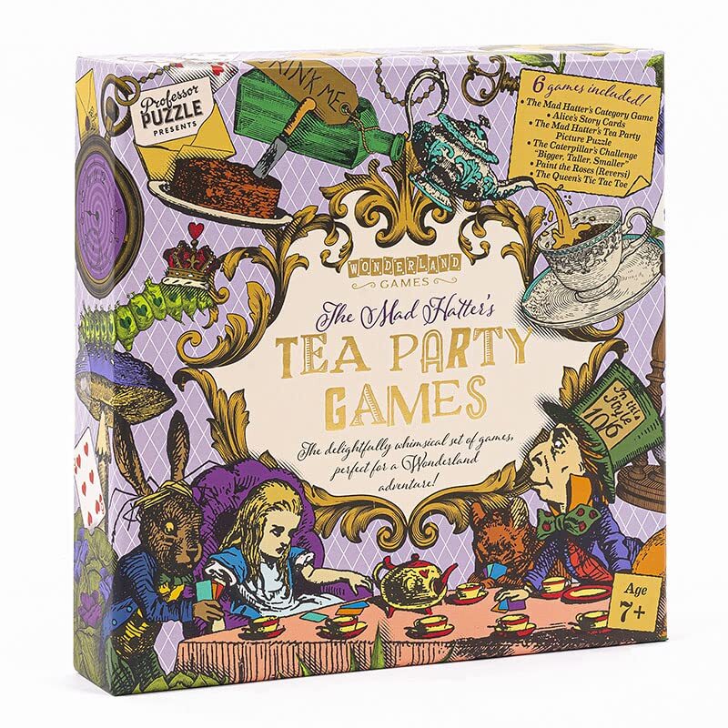 Professor Puzzle   Mad Hatter's Tea Party Games Set   Ages 7+   1+ Players