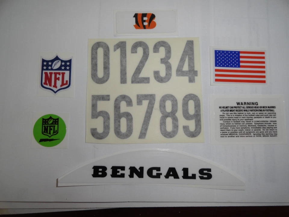 RIEDELL Cinncinati Bengals Football Helmet Decals