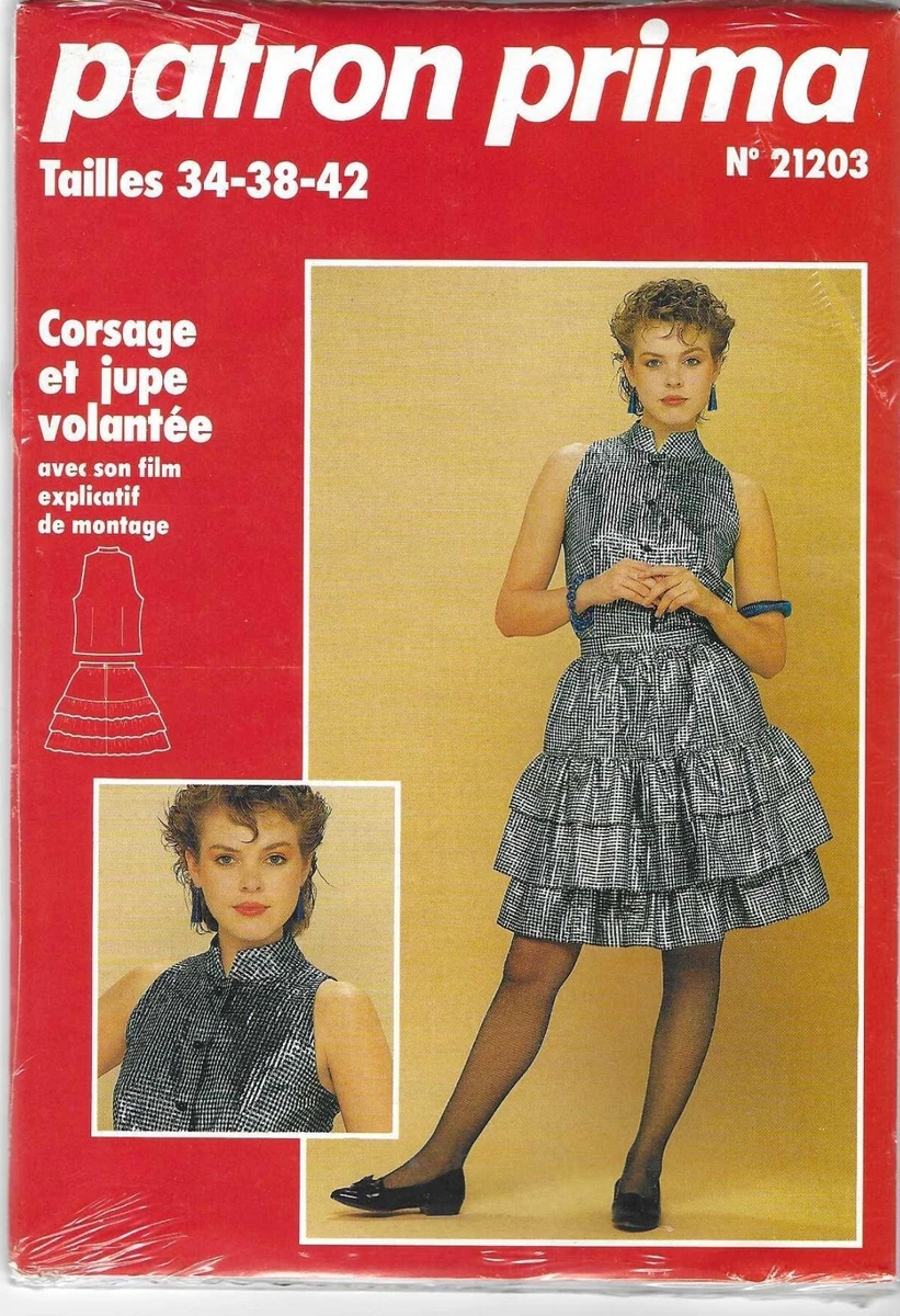 PRIMA patron CORSAGE et JUPE VOLANTEE 34 38 42 eBay