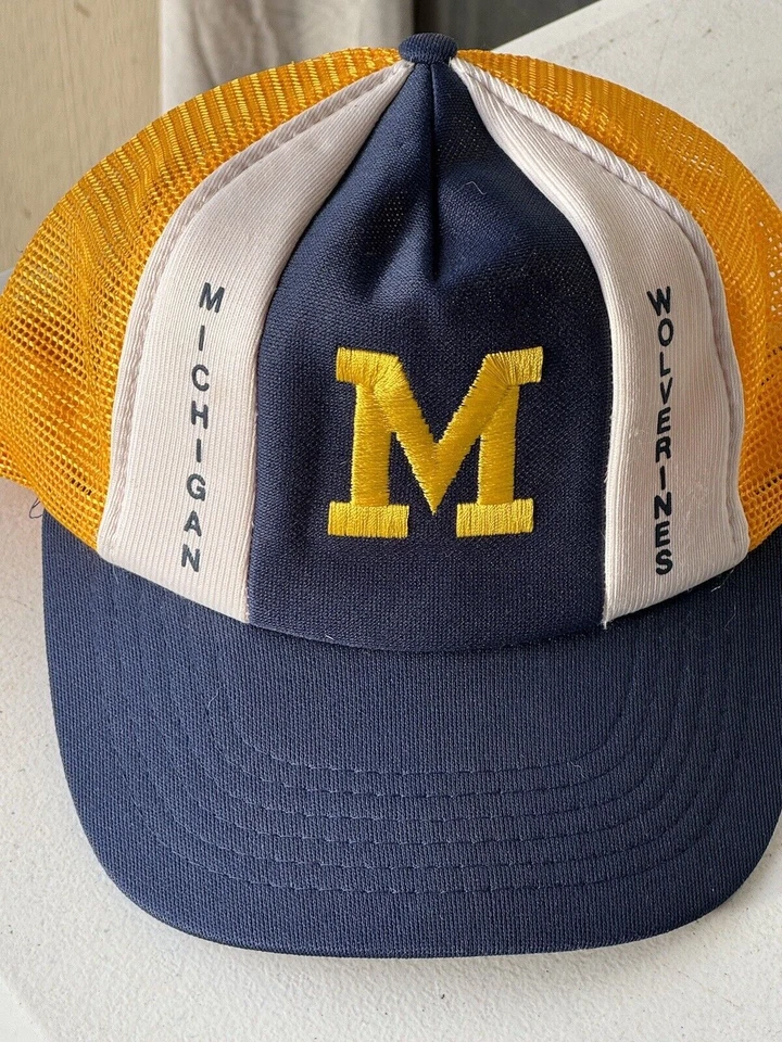 VTG Michigan Wolverines National Champions 1970s Hat Snapback Hat OSFA Mesh NCAA - Image 3 of 4