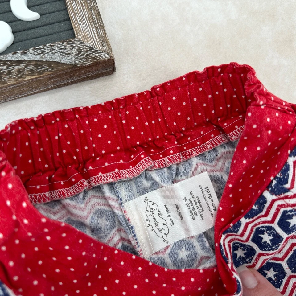 Shorts estrela babado celebração verão PERSNICKETY tamanho 4 anos 4T - Imagem 2 de 3