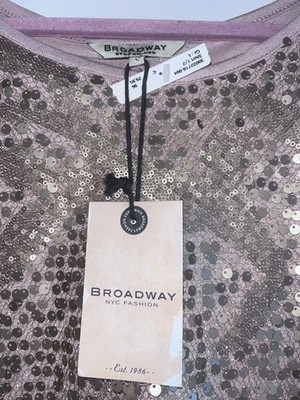 Paillettentop nude/gold Gr. L von Broadway - NEU