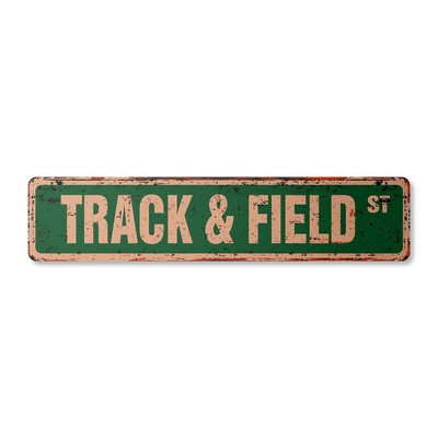 Track & Field Vintage Plastic Street Sign Hurdling Pole Vault high Jump | Ind...