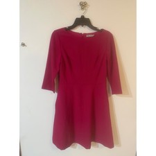 Eliza J Magenta Pink 3/4 Sleeve Fit and Flare Dress with Pockets Size 8