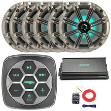 Metra Bluetooth 3-Zone Controller, 6x 8" 300W Speakers W/Grille, 6CH Amp, Kit