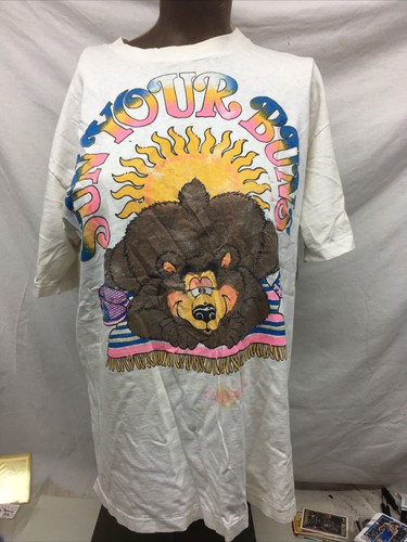 T-shirt NOS vintage anni 80 punto singolo California grafica turistica taglia XXL Beefy