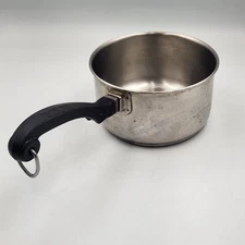 Vintage Farberware 1 Quart Saucepan Stainless Steel Aluminum Clad Yonkers USA