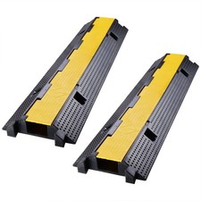 Yescom Cable Ramp Protector 1 Channel Hose Cover Speed Bump for Road, 2 Packs
