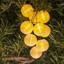 Vigdur Solar Lantern String Lights - Outdoor Paper Lantern Lights Waterproof,...