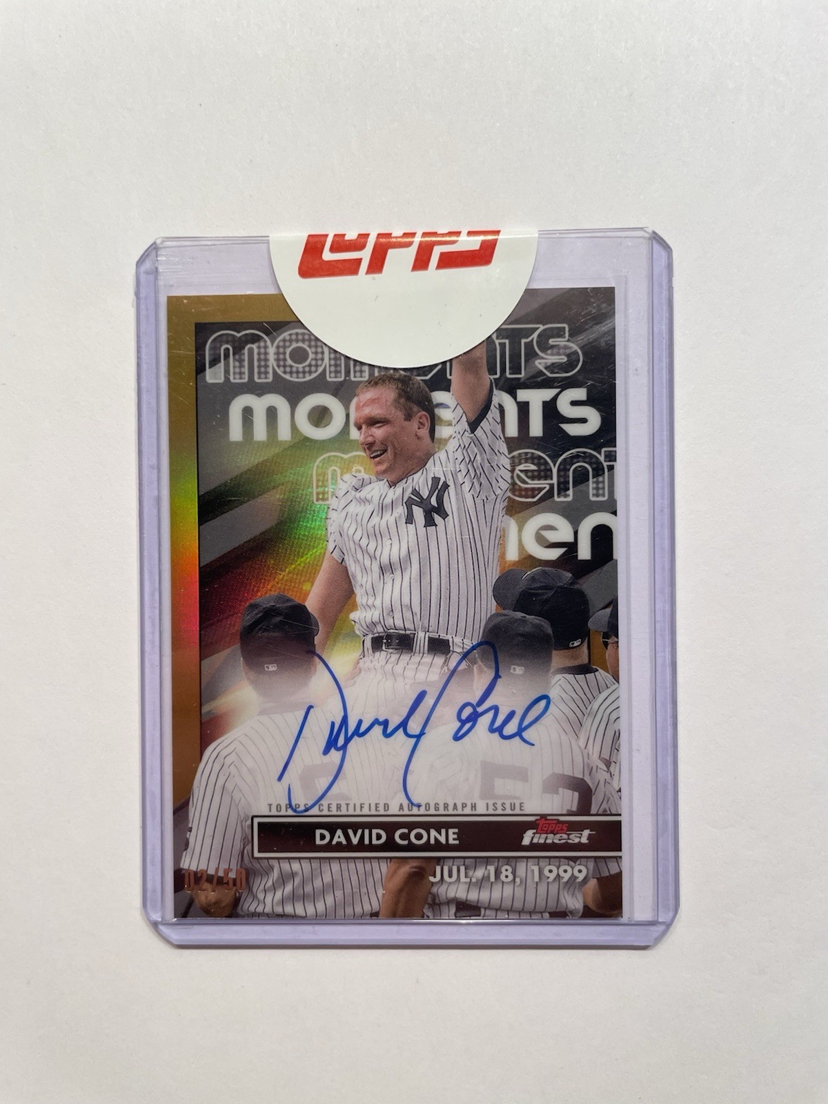 2023 Topps Finest - DAVID CONE - Finest Moments - GOLD AUTO /50