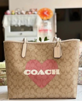 NWT Coach City Tote In Signature Canvas CP074/C7616/CR165/CP052