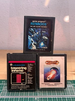 Atari 2600 Cartridge Lot Asteroids, Towering Inferno, Journey Escape Untested