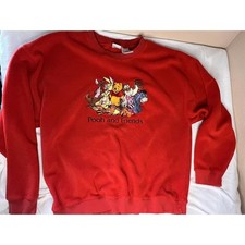 Vintage Pooh and Friends Red Sweatshirt L