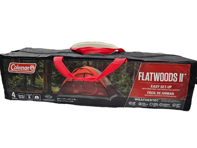 Coleman Dome Tent Flatwoods II 4 Person Easy Set-Up Brand New | eBay