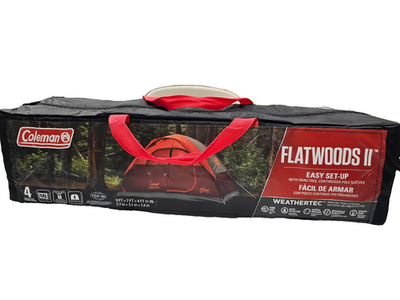 Coleman Dome Tent Flatwoods II 4 Person Easy Set-Up Brand New | eBay