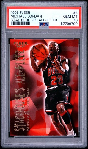 1996 FLEER STACKHOUSE'S ALL-FLEER #4 MICHAEL JORDAN PSA 10