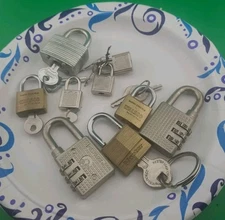 Vintage Lot Small Padlocks Locks  With Keys