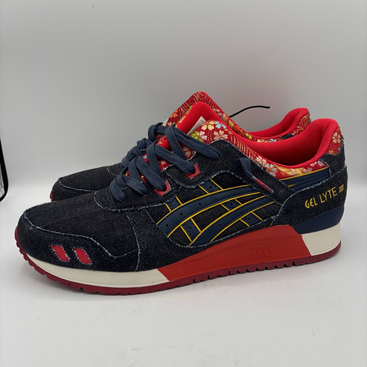 yukiemonコラージュレッド３L ASICS Gel-Lyte III Shoes Mens Size 12 Japanese Denim Kimono