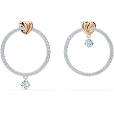 Swarovski Lifelong Heart hoop earrings New