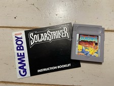 Solar Striker Nintendo Game Boy 1990 Cartridge & Manual Tested & Working