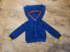 Poppy Playtime Huggy Wuggy Jacket Hoodie Full Zip Fleece Youth Sz Small