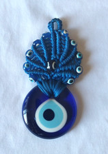Traditional Evil Eye Glass Wall Hanging Amulet Charm Protection Decor 11cm
