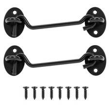 5" Hook and Eye Gate Latch, Sturdy Thickened Barn Door Lock Door Latch Hardwa...