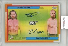 2021 Topps Heritage Wwe Dual Autographs James Drake / Zack Gibson 27/50