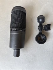 Audio-Technica AT2020 Cardioid Condenser Microphone - Black With Mount