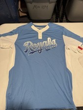 MLB Royals - Majestic Cool Base Mens Button Shirt NWT Blue Mens M