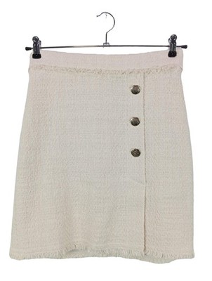 RIANI High Waist Rock Damen Rock Gr. DE 36 wollweiß Casual-Look