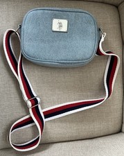 US Polo Assn. Light Blue Denim Shoulder Bag w...