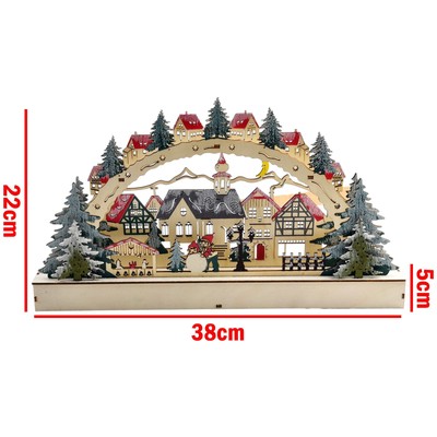 Schaffen Sie ein festliches Ambiente mit Weihnachtshausdekoration aus Holz und L