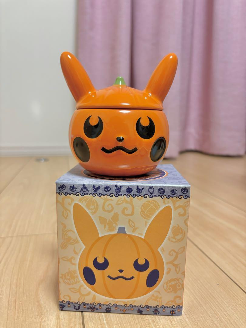 Pokemon Pumpkin Pikachu Pottery Candy Pot Pokemon Center Original