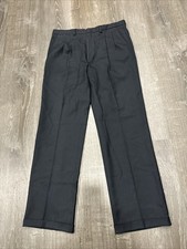 VTG Givenchy Monsieur Mens Dress Pants Pleated Cuffed Flap Pocket USA 35x31.5