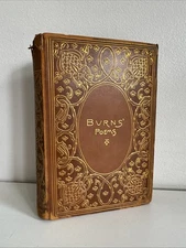 Complete Poetical Works of Robert Burns Antique Decorative Victorian Book Poems