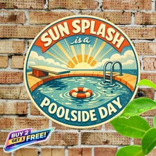 Round Aluminum Wall Metal Tin Sign Retro Home Room Wall Decor 8x8