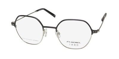 NEW MOREL 1880 60130M GLASSES NG11 49-20-145 FULL-RIM FRANCE BLACK GEOMETRIC