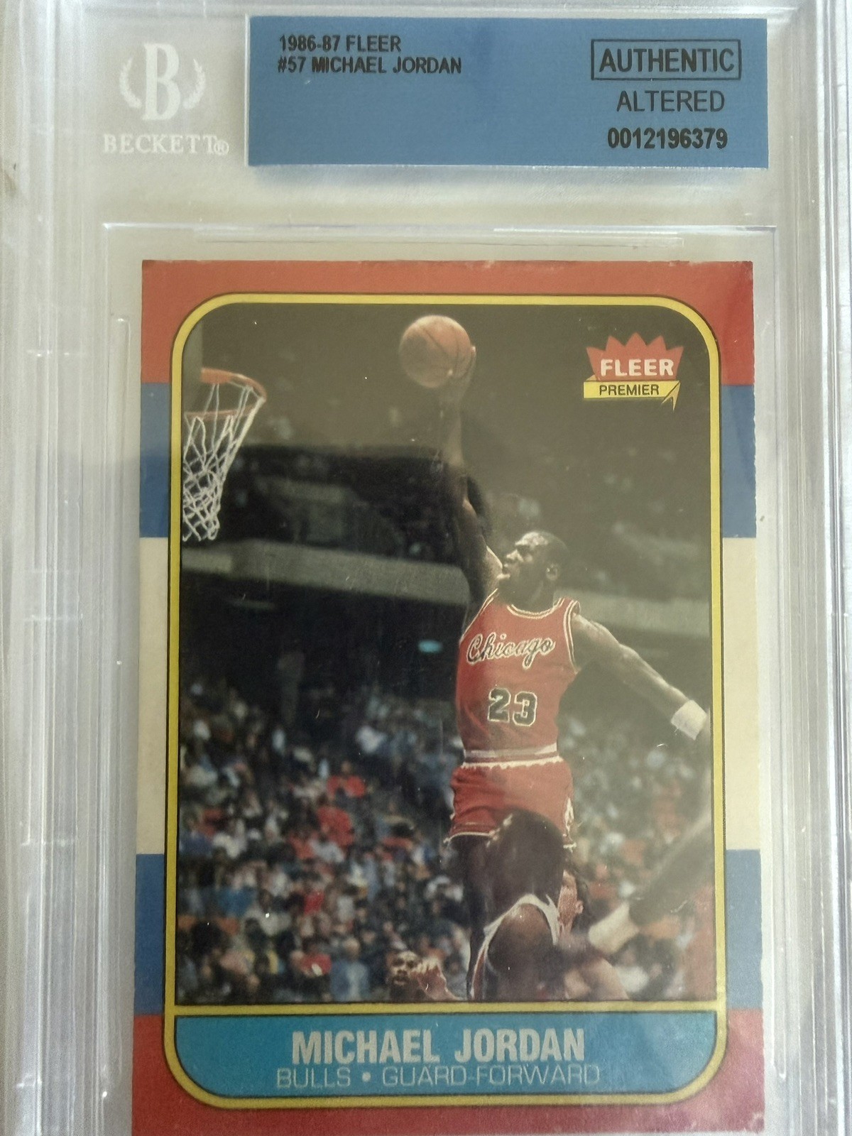 1986-87 Fleer Michael Jordan Rookie Card #57 Beckett Authentic view 7