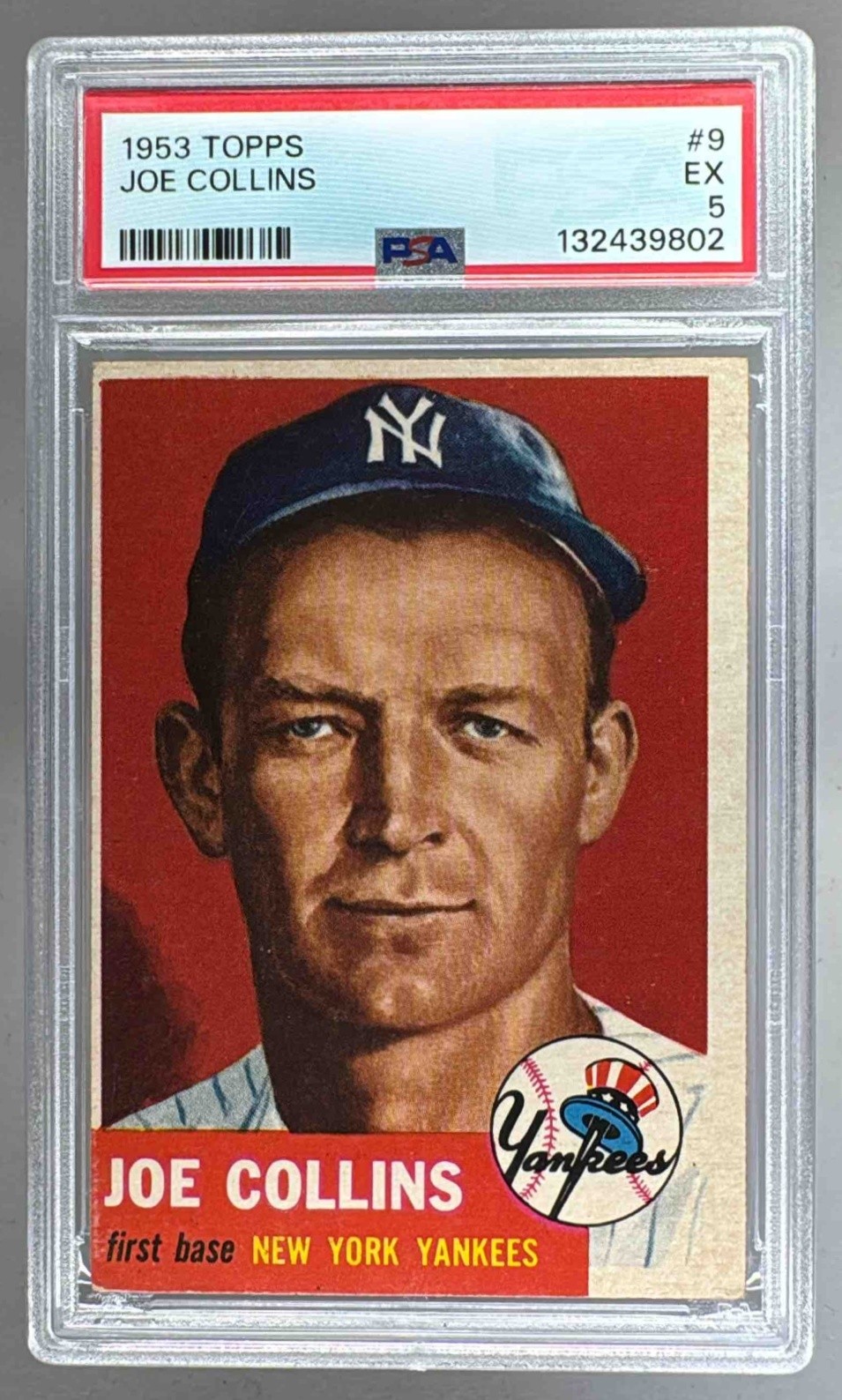 132439802 Joe Collins 1953 Topps #9 PSA 5