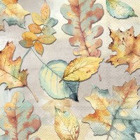 20 Servietten Favorite Leaves - Gelb-Braune HerbstbläTter 33X33Cm