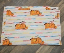 1978 Vintage Jim Davis Garfield Twin Flat sheet Made In USA